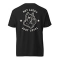 Black Unlucky 13 Icon Tee with Rocco the Cane Corso graphic on back