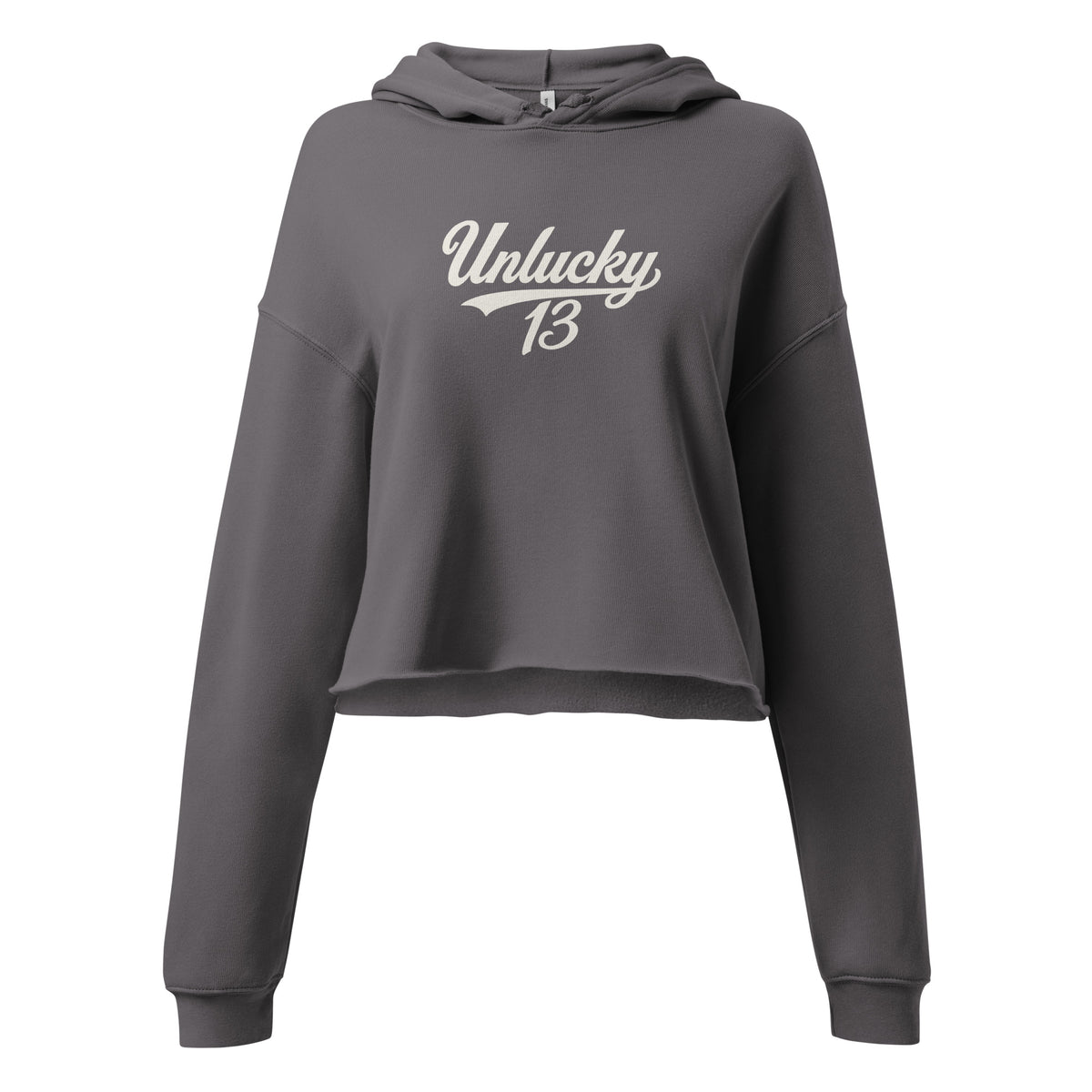 Storm Unlucky 13 Signature Cropped Hoodie with Unlucky 13 front logo