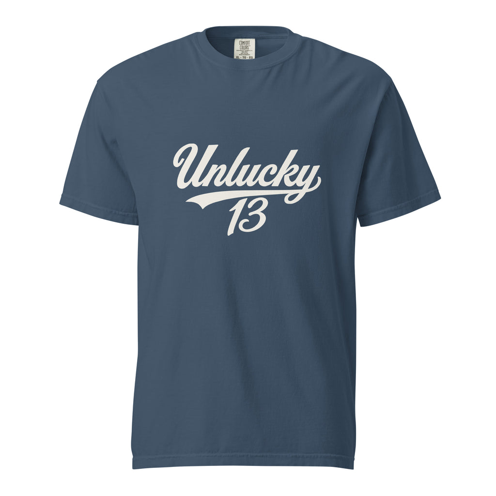 Midnight Signature Tee with large Unlucky 13 front graphic